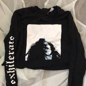 Black Crop Top long sleeve GREAT CONDITION!